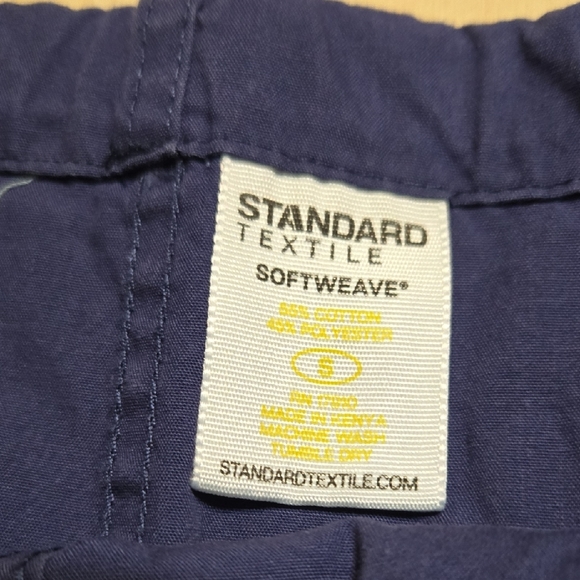 Standard Textile Classic Blue Scrubs Set Unisex Lg Bottoms Sm Tops Drawstring - Picture 5 of 9